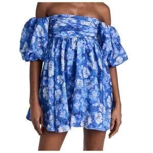 Bardot Kali Tuck Off the Shoulder Floral Minidress XXL = US12 Babydoll Dress